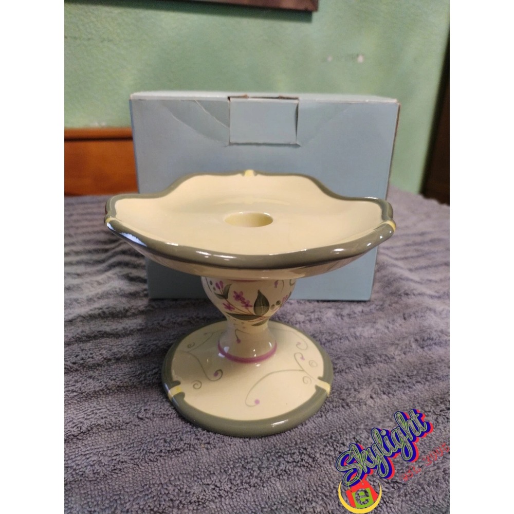 PartyLite Garden Lites Taper‎ Ball Candle Holder Ceramic P8094 Home Decor